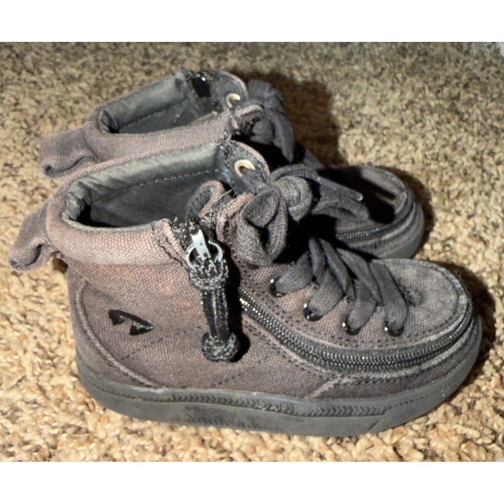 Billy Footwear- CS High Top Dark Brown Canvas Sneakers Wrap Around Zipper Size 7